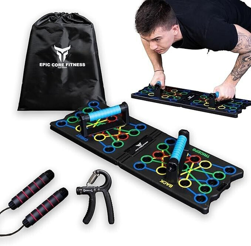 New! Push up Board Fitness System - Epic CORE. Jump Rope and Hand Strength