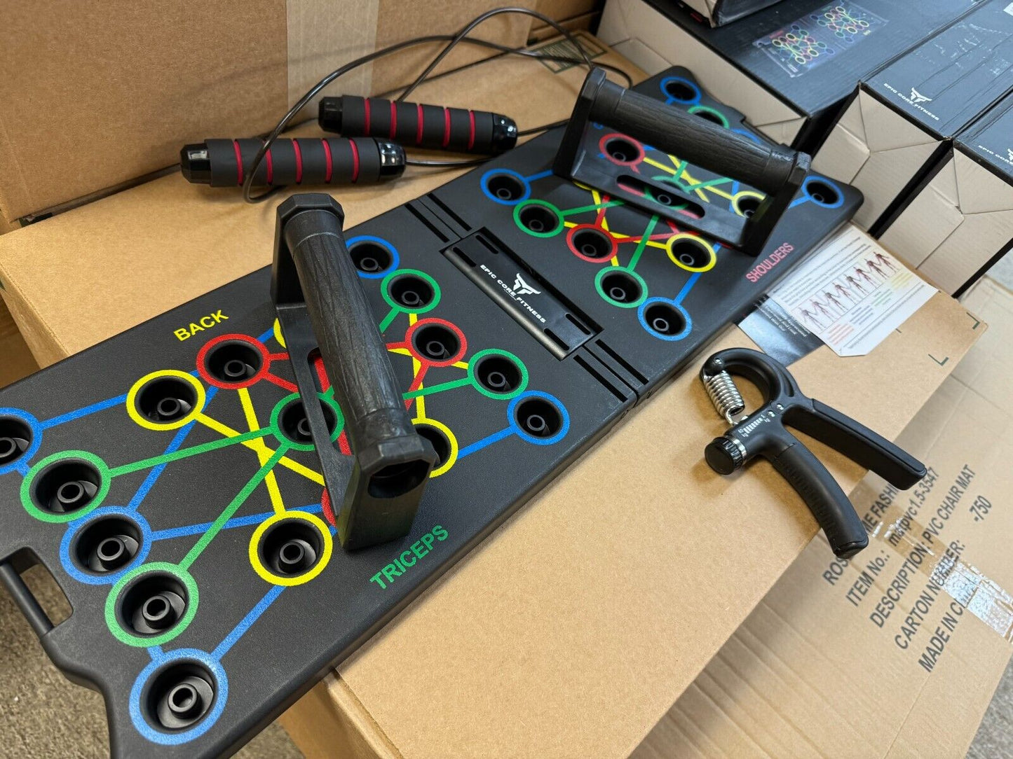 New! Push up Board Fitness System - Epic CORE. Jump Rope and Hand Strength